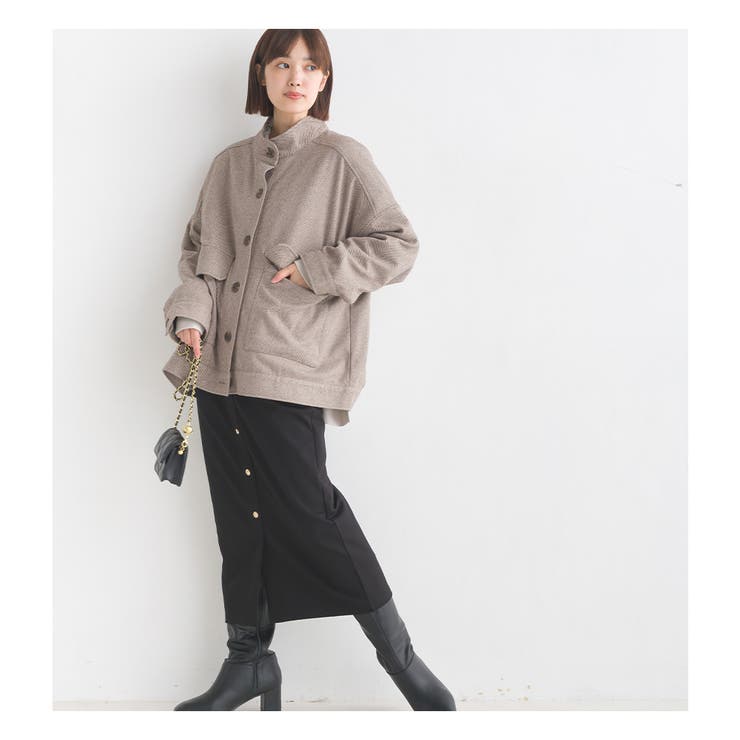 ⭐️未使用　23区 ヘリンボーンショートPコート　３４ ⭐️未使用23区 ヘリンボーンショートPコート34