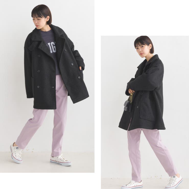 OMNES】リングフェイクウールアレンジカラーPコート[品番