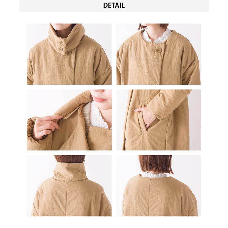 OMNES】撥水加工ステッチレス2Wayロングコート[品番