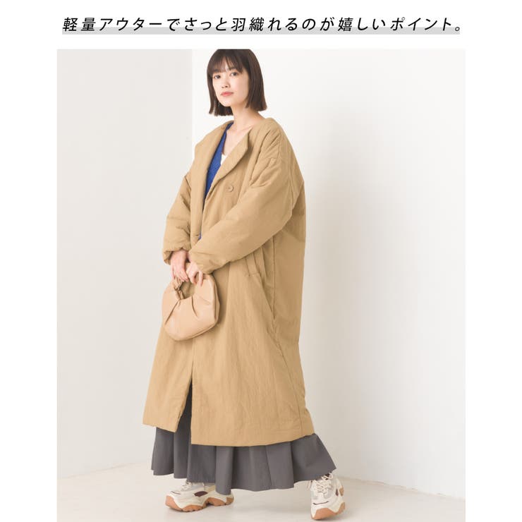 OMNES】撥水加工ステッチレス2Wayロングコート[品番