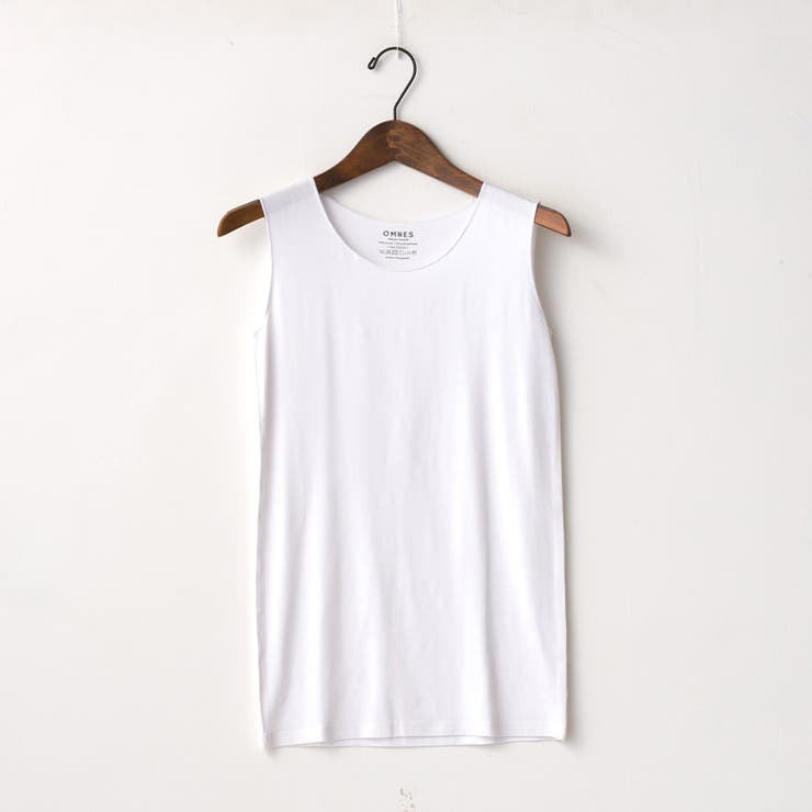 OMNES】もっちりシルクタッチクルーネックタンクトップ[品番