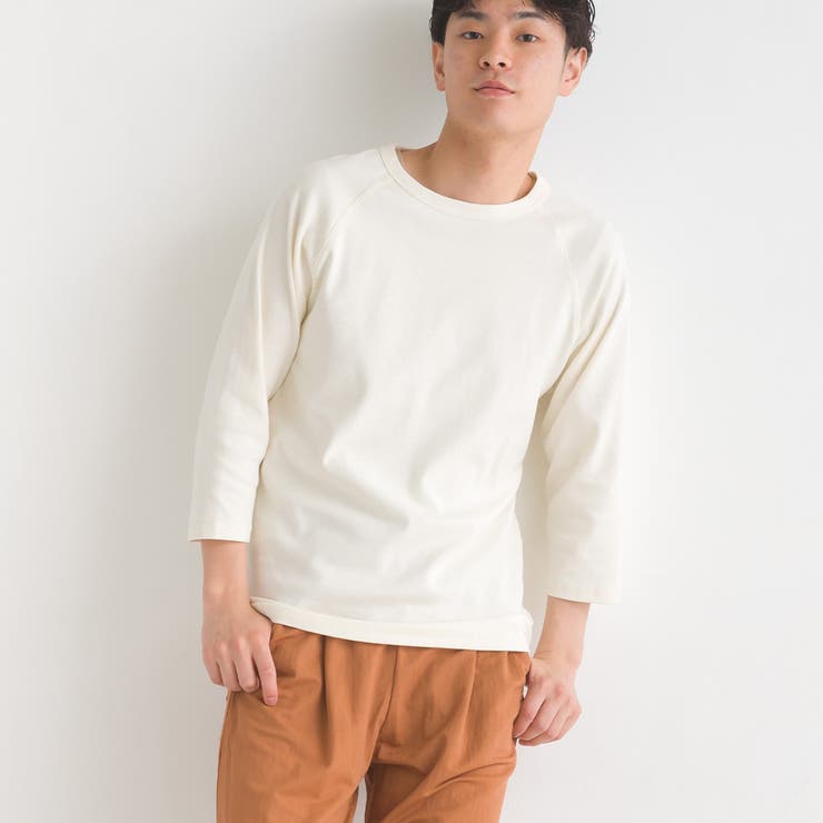 ユニセックス ストレッチジャガード クルーネック長袖＆六分袖T