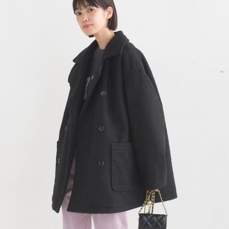 OMNES】リングフェイクウールアレンジカラーPコート[品番