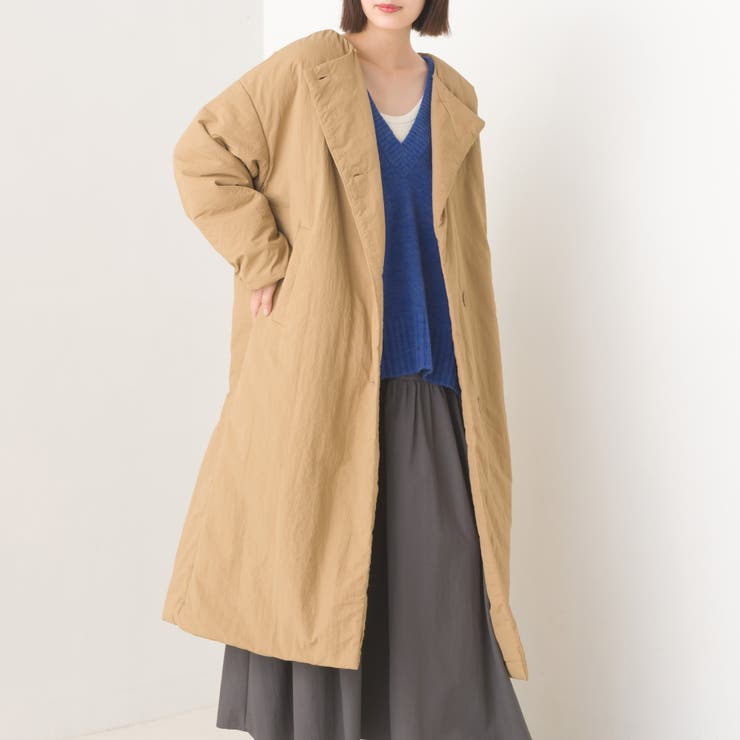 OMNES】撥水加工ステッチレス2Wayロングコート[品番
