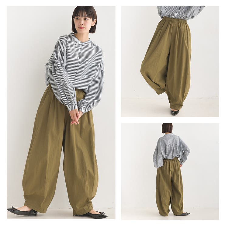 and it_ パンツ ワンタッチベルトイージーバルーンパンツ