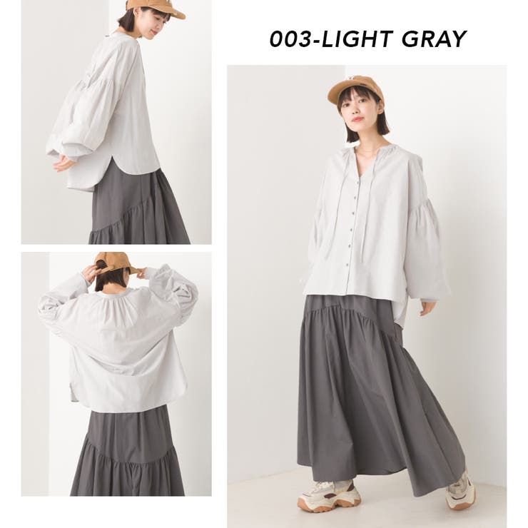 【OMNES】製品洗いブロード袖口リブギャザーシャツ | OMNES | 詳細画像5 