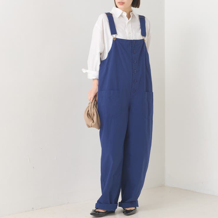 OMNES】ワッシャーダンプ&デニム サロペット[品番:HPTW0000838 OMNES】ワッシャーダンプ&デニム サロペット[品番:HPTW0000838