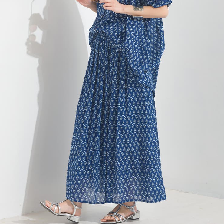 新品 omnes 花柄 コットンボイル シャツ & スカート おまとめ セット 新品 omnes 花柄 コットンボイル シャツ & スカート おまとめ セット