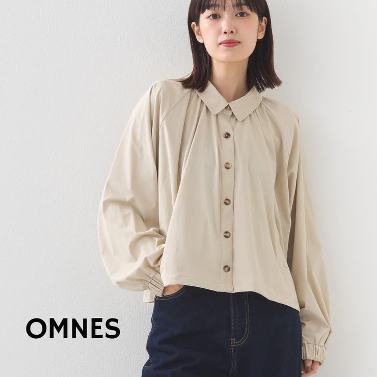 OMNES】リップストップギャザーショートジャケット[品番