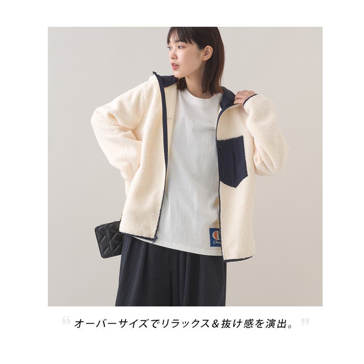 【OMNES】ボアジップスタンドフードオーバーサイズブルゾン | OMNES | 詳細画像6 
