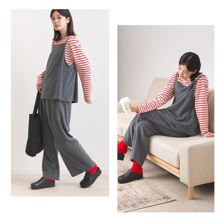 【OMNES】フェルトキャミソール＆ワイドパンツ 2WAYセットアップ | OMNES | 詳細画像10 