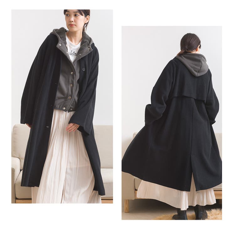 【OMNES】フェルト ルーズシルエットステンカラーコート  | OMNES | 詳細画像8 