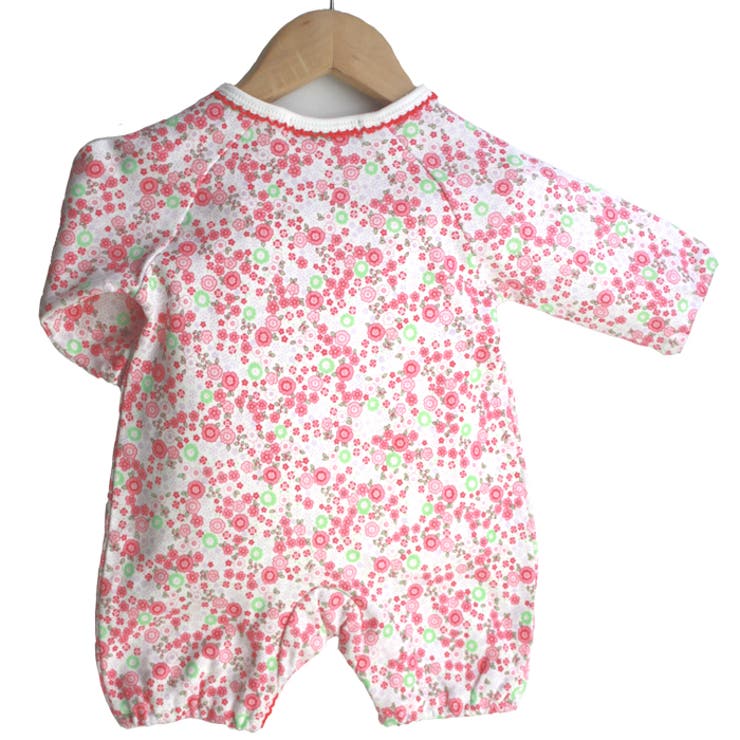 フィットオール 　リバティ風  ロンパース　ベビー服 新生児　服　出産準備　カバーオール　ベビーロンパース　50cm　60cm　70cm