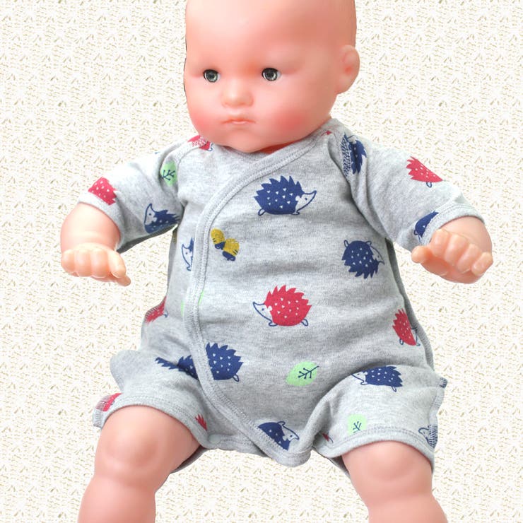 ハリネズミ柄 小さな赤ちゃん肌着 未熟児肌着[品番：HVSK0000189