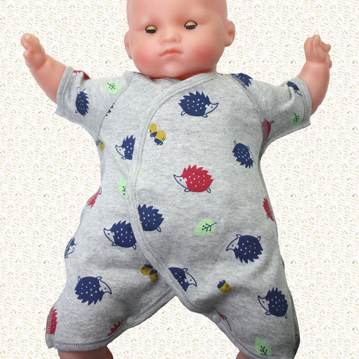 ハリネズミ柄 小さな赤ちゃん肌着 未熟児肌着[品番：HVSK0000189