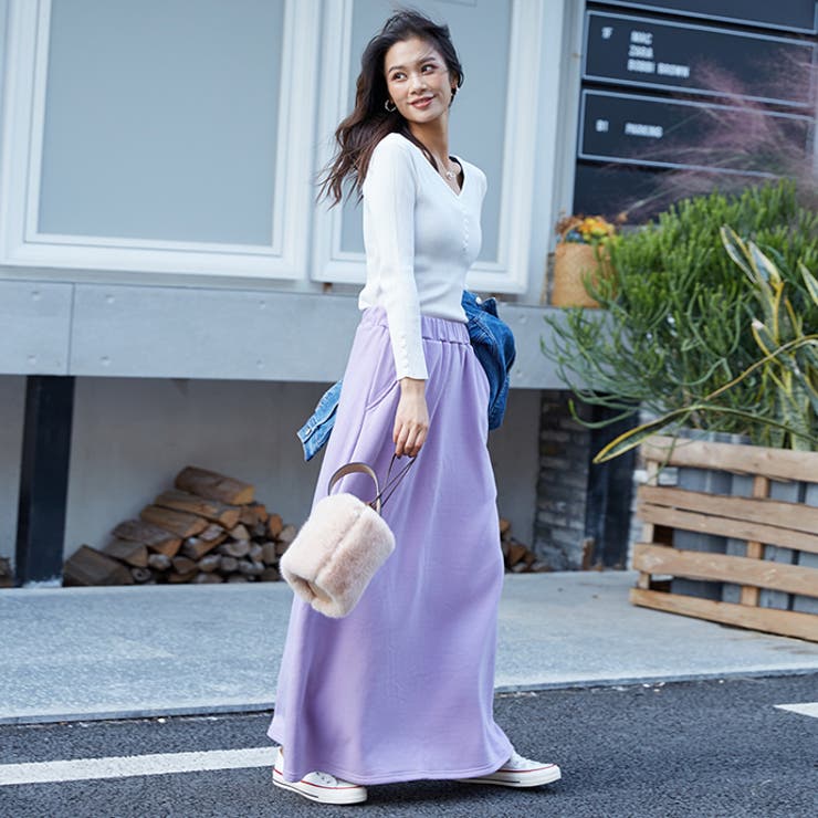 ロングスカート 裏起毛 ロングスカート | HENANA  | 詳細画像23 