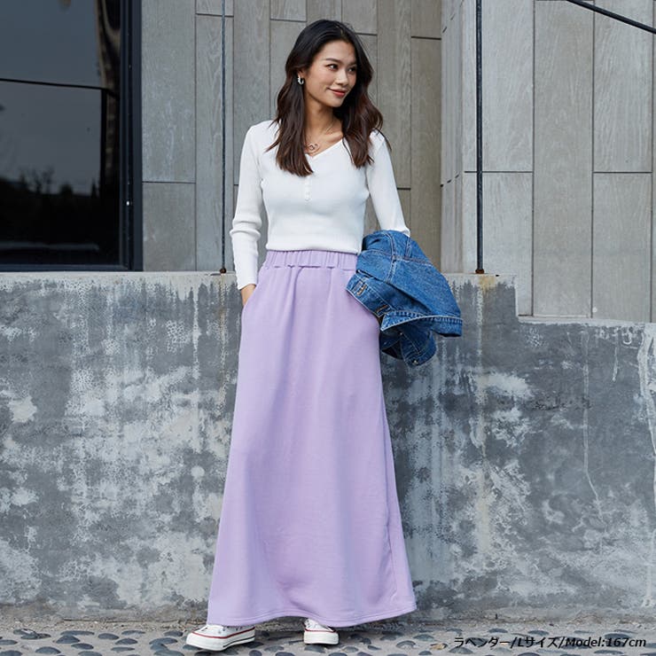 ロングスカート 裏起毛 ロングスカート | HENANA  | 詳細画像9 