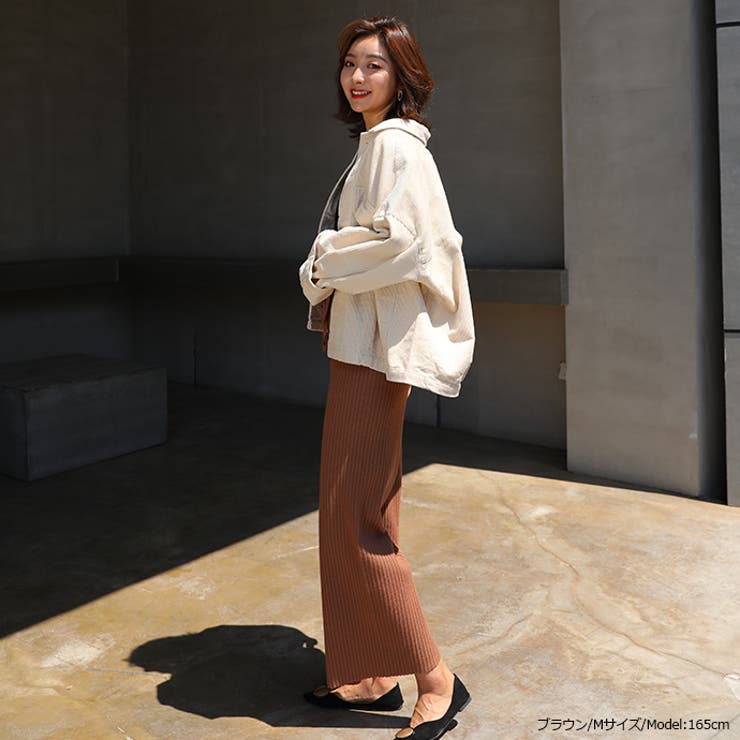 本格ニットパンツ リブニット スリット | HENANA  | 詳細画像17 