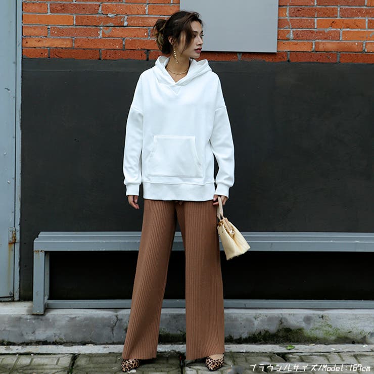 本格ニットパンツ リブニット スリット | HENANA  | 詳細画像19 