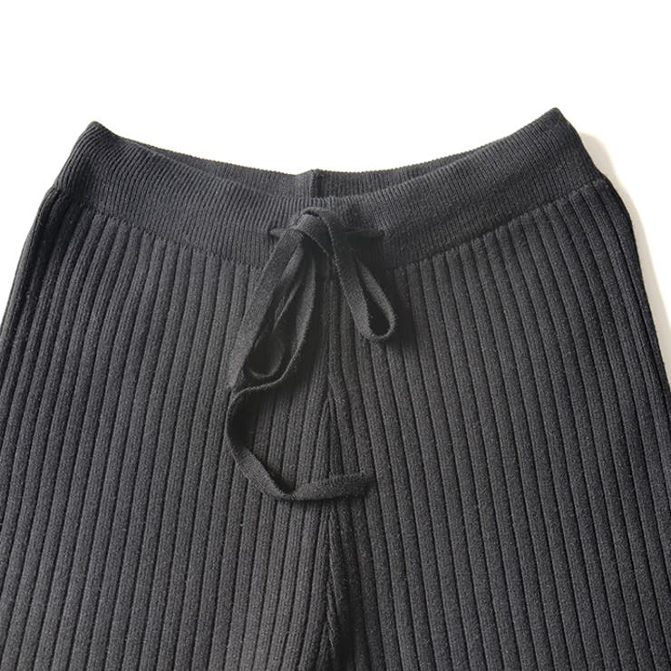 本格ニットパンツ リブニット スリット | HENANA  | 詳細画像6 