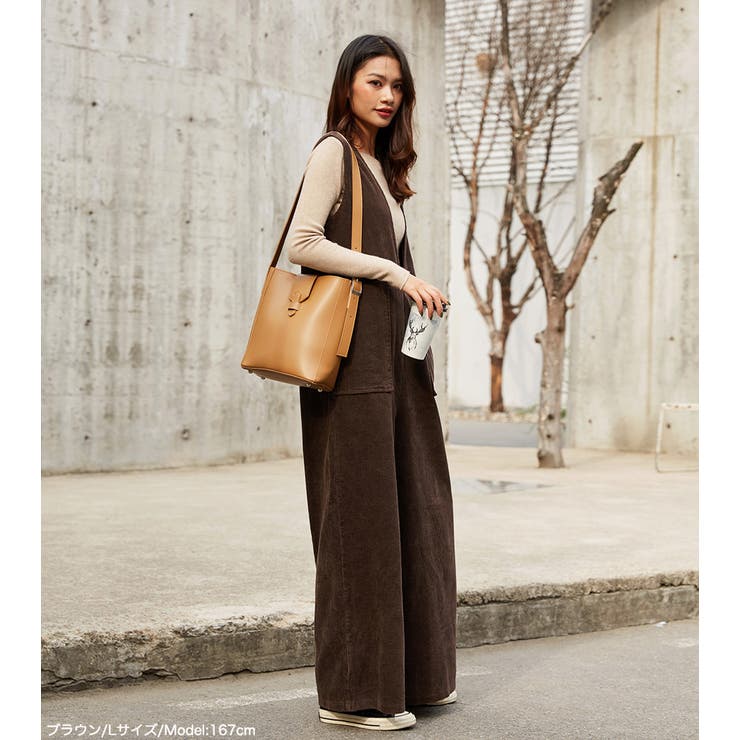 コーデュロイパンツ サロペット Vネック | HENANA  | 詳細画像15 