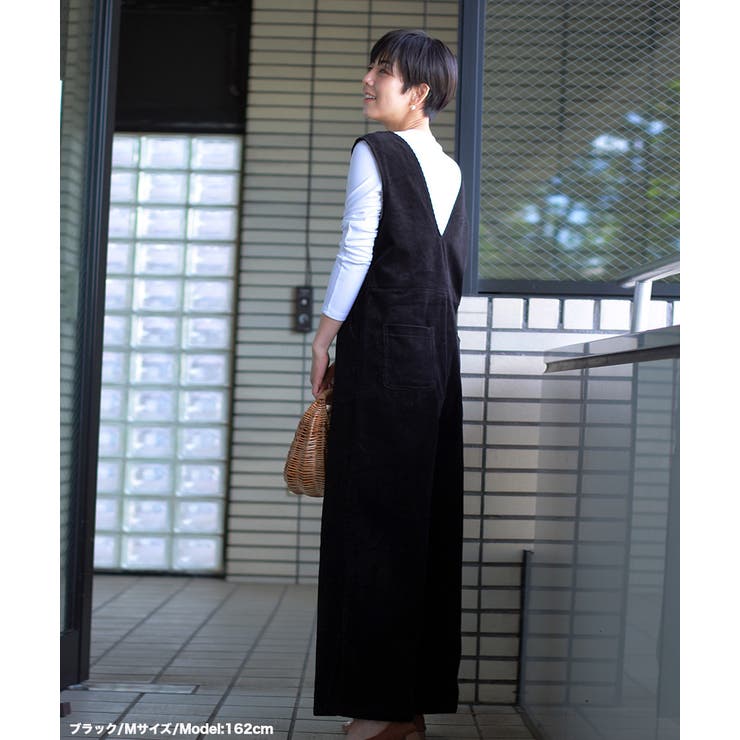 コーデュロイパンツ サロペット Vネック | HENANA  | 詳細画像25 