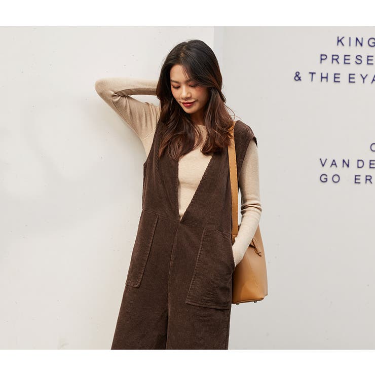 コーデュロイパンツ サロペット Vネック | HENANA  | 詳細画像36 