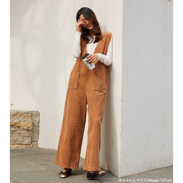 コーデュロイパンツ サロペット Vネック | HENANA  | 詳細画像39 