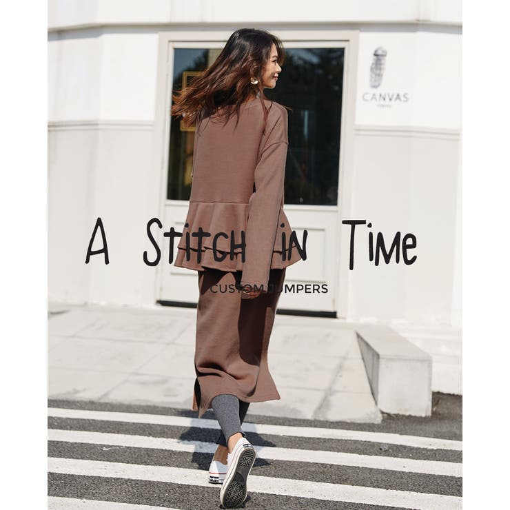 裏起毛 バックフリル ロングワンピース | HENANA  | 詳細画像11 