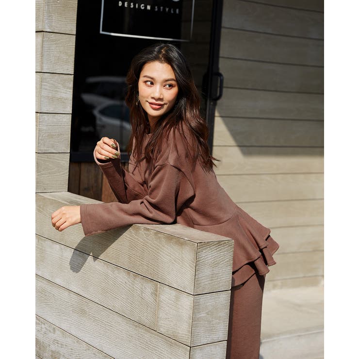 裏起毛 バックフリル ロングワンピース | HENANA  | 詳細画像23 