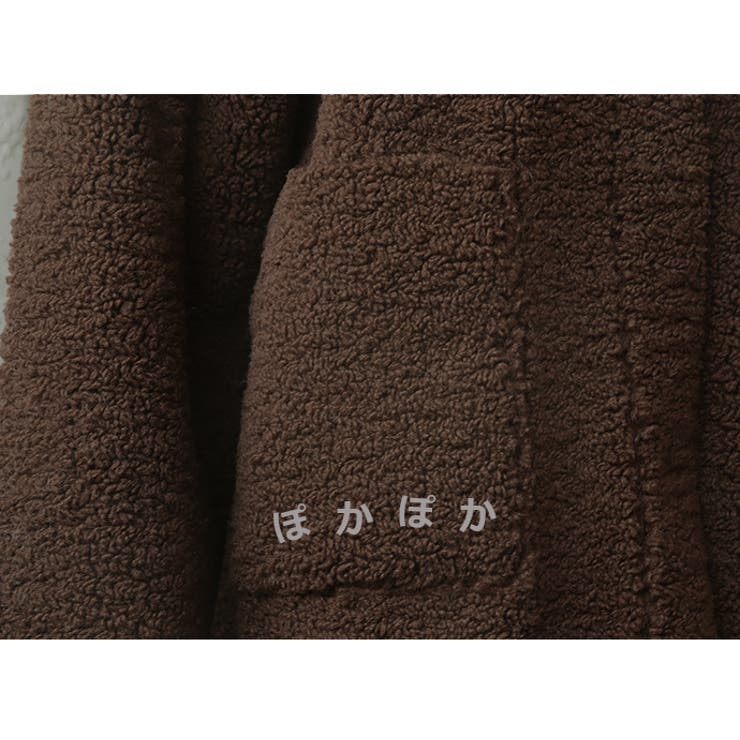 クルーネックボアコート ノーカラーコート レディースアパレル | HENANA  | 詳細画像21 