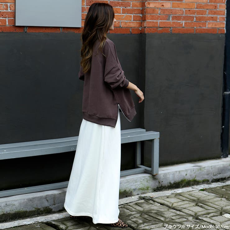 サイドZIP付き裏毛プルオーバー ゆったり プルオーバー | HENANA  | 詳細画像14 