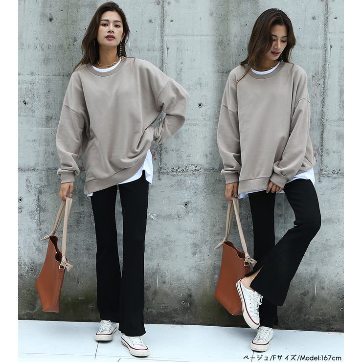 サイドZIP付き裏毛プルオーバー ゆったり プルオーバー | HENANA  | 詳細画像17 