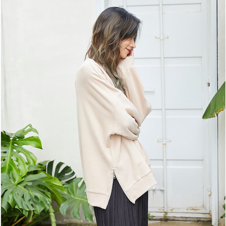 サイドZIP付き裏毛プルオーバー ゆったり プルオーバー | HENANA  | 詳細画像25 