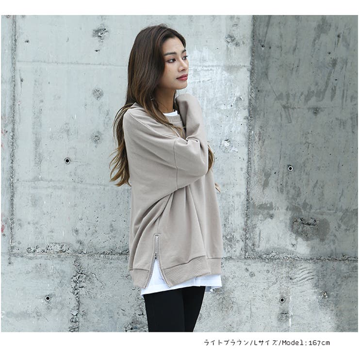 サイドZIP付き裏毛プルオーバー ゆったり プルオーバー | HENANA  | 詳細画像28 