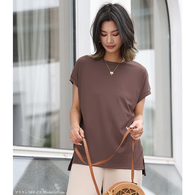 話題の神T 接触冷感Tシャツ スリットTシャツ[品番:CTLW0001484 話題の神T 接触冷感Tシャツ スリットTシャツ[品番:CTLW0001484