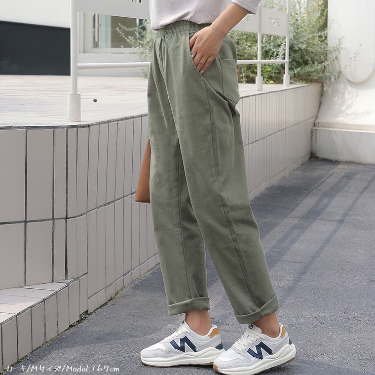 3色 アンクルパンツ イージーパンツ ハイウエスト ストレート 5 タックワイドパンツ レディース 春 秋 夏 ワイドパンツ イージー