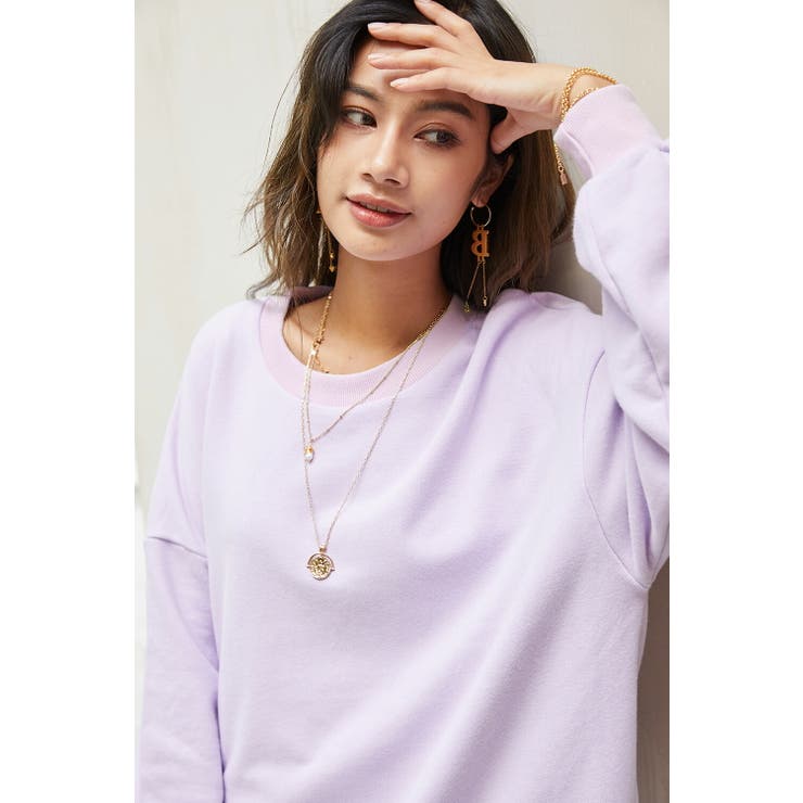 配色切替パーカー リブ切替トレーナー ドーパミンコーデ | HENANA  | 詳細画像5 