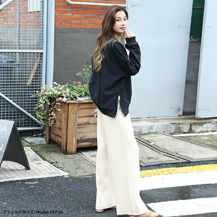 サイドZIP付き裏毛プルオーバー ゆったり プルオーバー | HENANA  | 詳細画像11 