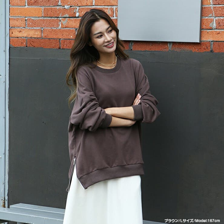 サイドZIP付き裏毛プルオーバー ゆったり プルオーバー | HENANA  | 詳細画像16 