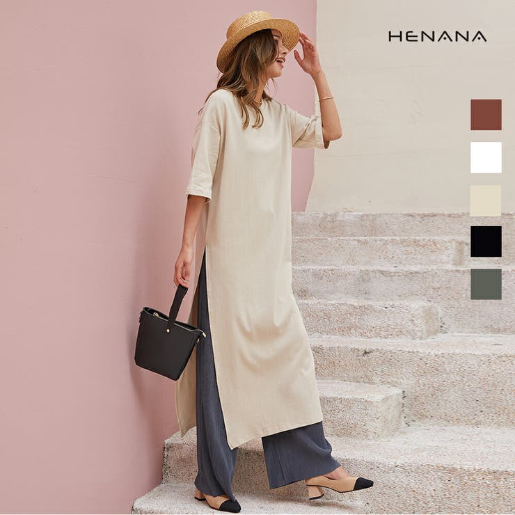 サイドスリットカットワンピース 半袖 レイヤード 品番 Ctlw Henana ヘナナ のレディースファッション通販 Shoplist ショップリスト