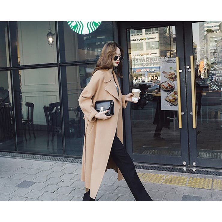 ロング丈 厚手 チェスターコート[品番：CTLW0001143]｜HENANA （ヘナナ