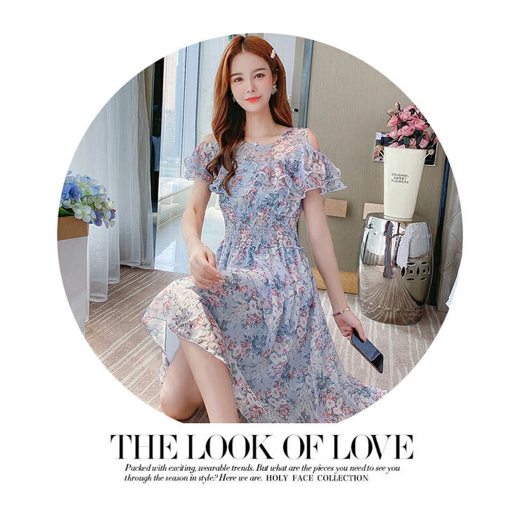 花柄★オフショルダー★ワンピース★ CAROLINA HERRERA Carolina Herrera - Black Multi Floral Ruched Side Tie Midi Dress