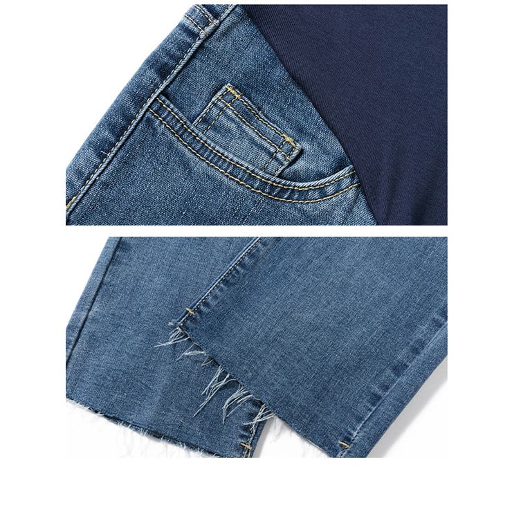 マタニティ パンツ デニム 裾切り デザイン お腹楽ちん 安心 新作 品番 Herw Witch ウィッチ のレディースファッション通販 Shoplist ショップリスト