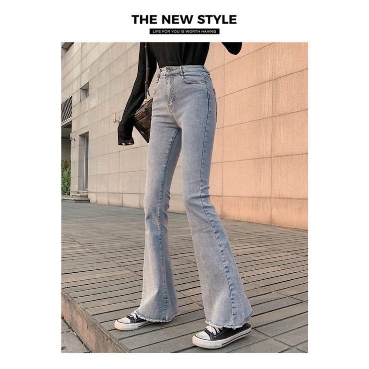 裾フリンジフレアーデニム フレアパンツ 新作 | WITCH | 詳細画像7 