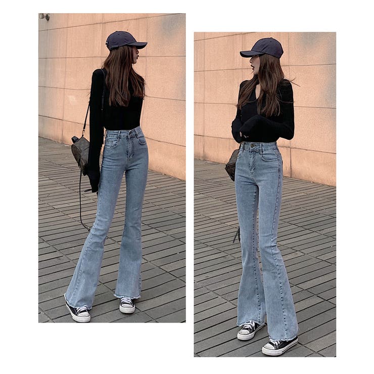 裾フリンジフレアーデニム フレアパンツ 新作 | WITCH | 詳細画像9 