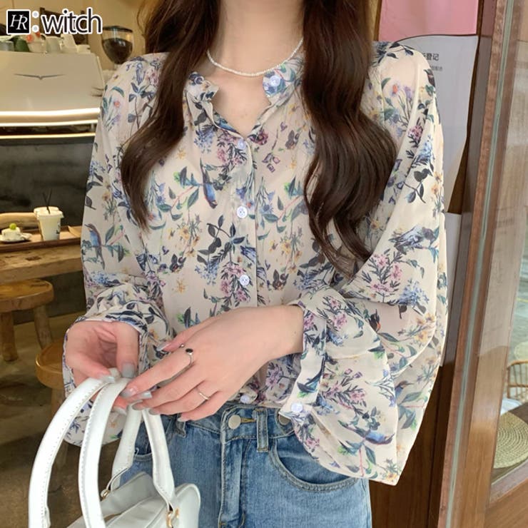 楽天市場】小花柄シフォンブラウス レディース トップス 長袖 秋