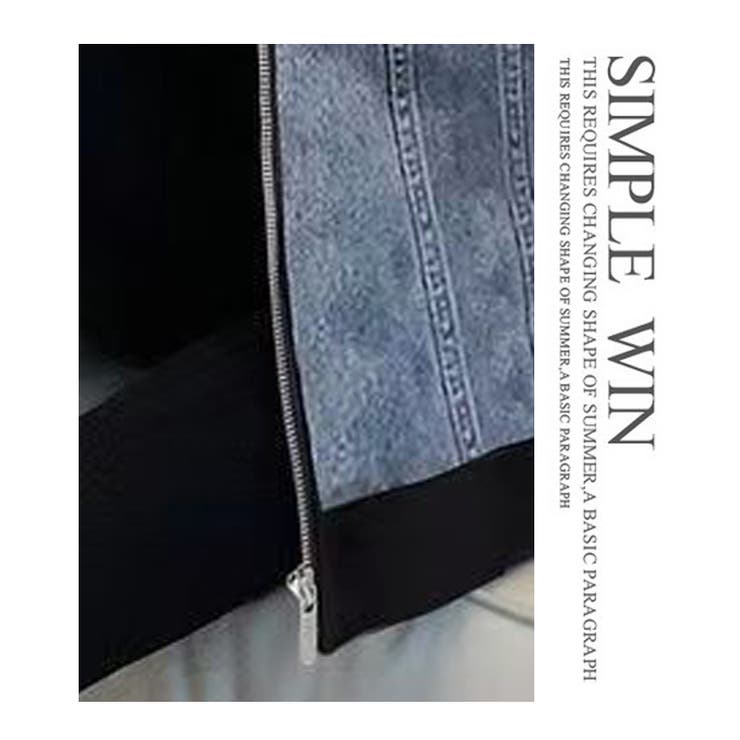 デニム ジャケット デニム×スウェット 切り替え[品番
