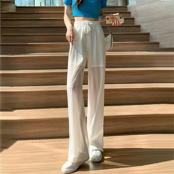 縦ストライプ シースルー ロングパンツ [品番：HERW0005140]｜WITCH（ウィッチ）のレディースファッション通販｜SHOPLIST（ショップリスト）