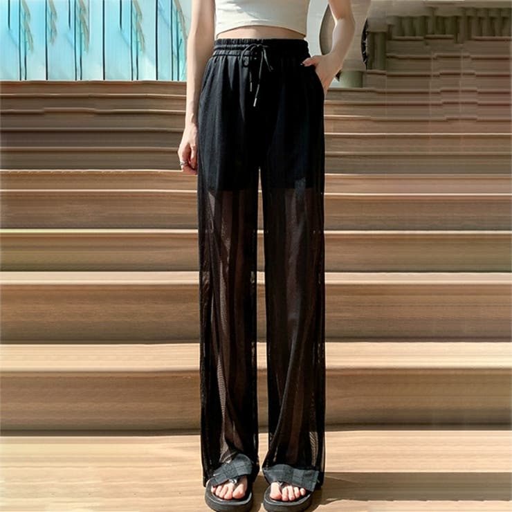 縦ストライプ シースルー ロングパンツ [品番：HERW0005140]｜WITCH（ウィッチ）のレディースファッション通販｜SHOPLIST（ショップリスト）